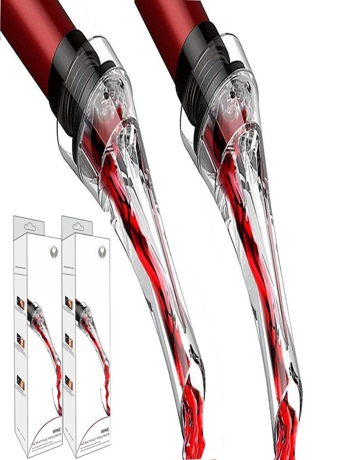 Kit-Home Wine Pourer 2pcs Premium Wine Aerator Pourer Professional Quality Wine Aerator Pourer Spout 2 Packs - Image 1